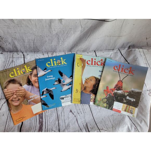 Lot of 4 Click Childrens Learning Magazine Cricket Classroom Homeschool 2004 - Picture 1 of 5